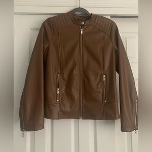 Apt. 9 Faux Leather Brown Jacket